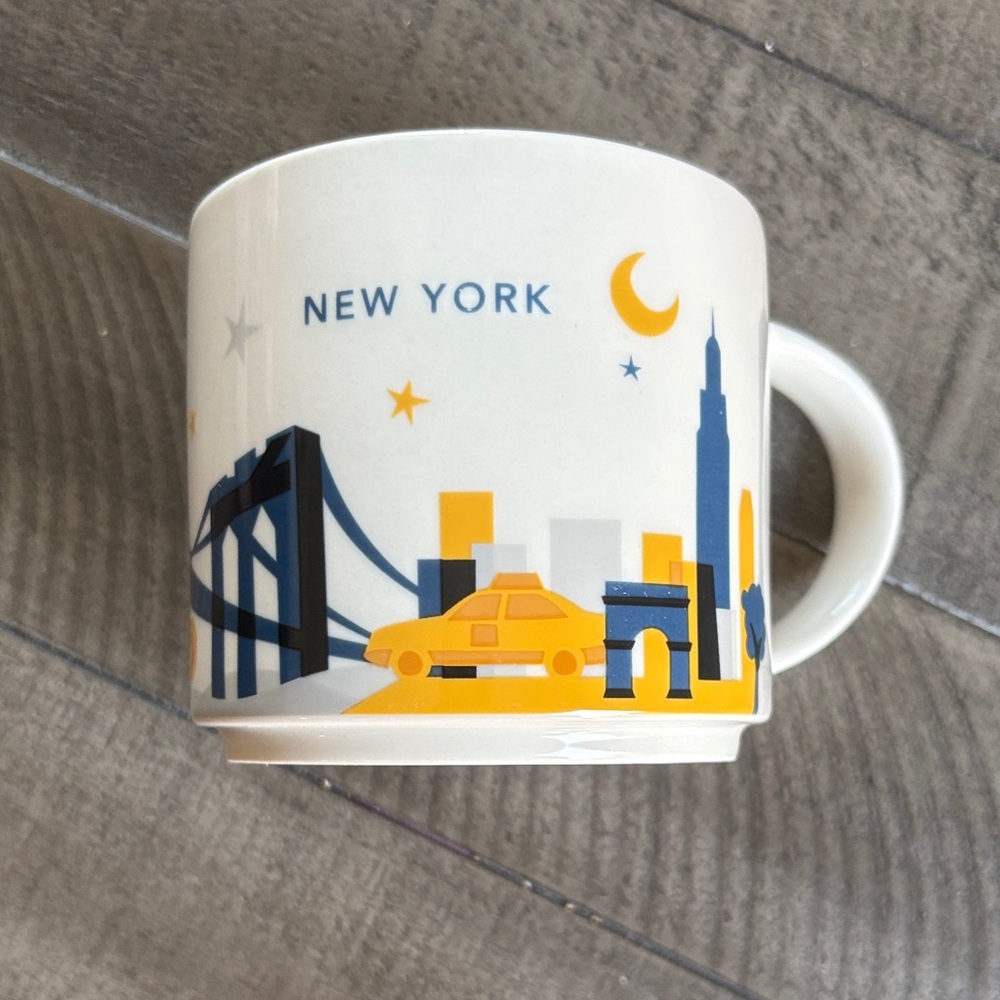 Starbucks New York Skyline Mug - White and Yellow